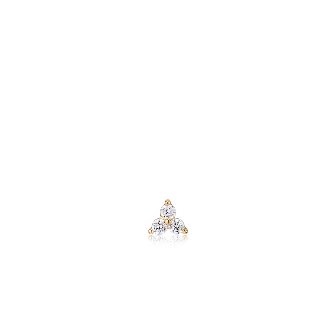 Ania Haie - Trio Sparkle Barbell Single Earring - Gold