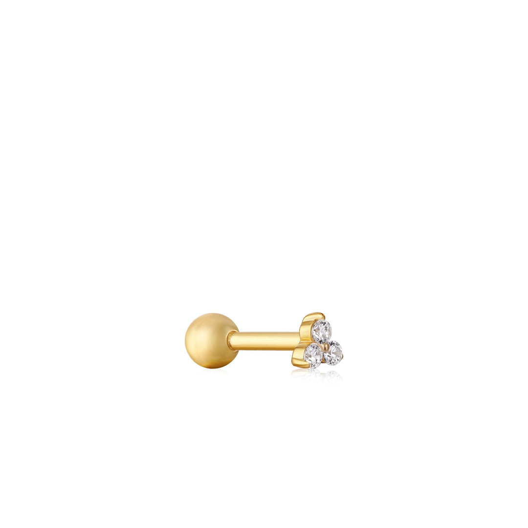 Ania Haie - Trio Sparkle Barbell Single Earring - Gold