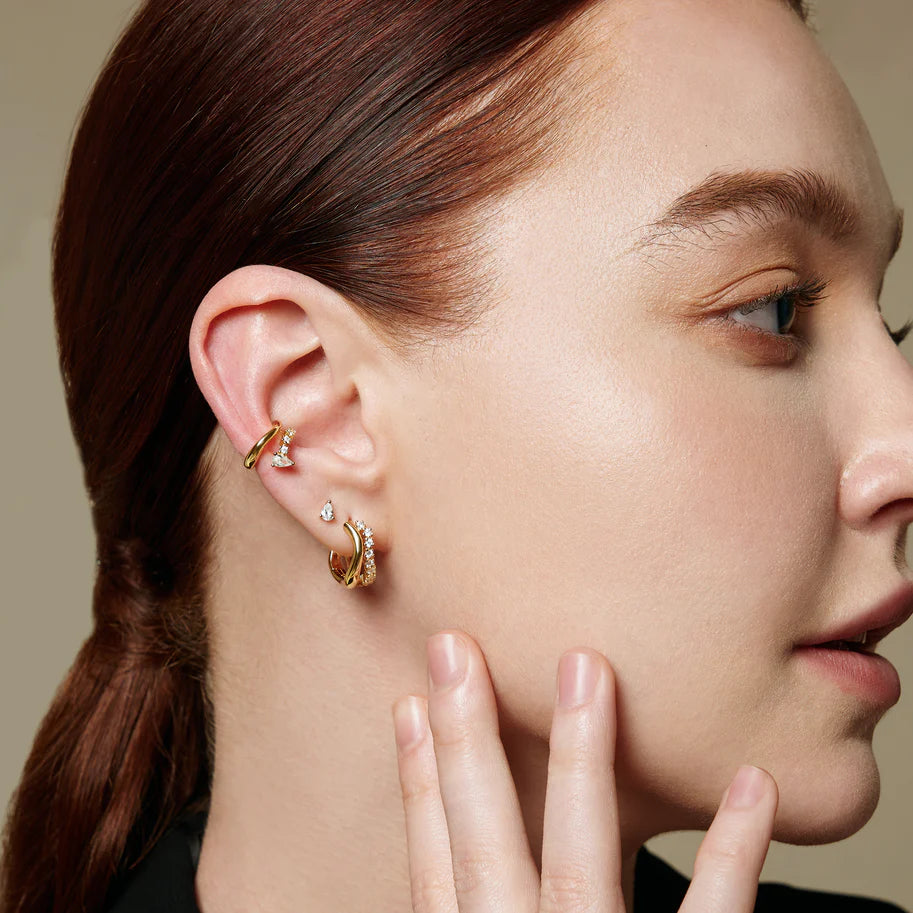 Ania Haie - Pear Stud Earrings - Gold