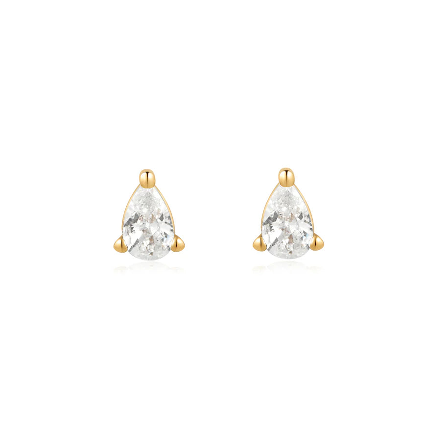 Ania Haie - Pear Stud Earrings - Gold