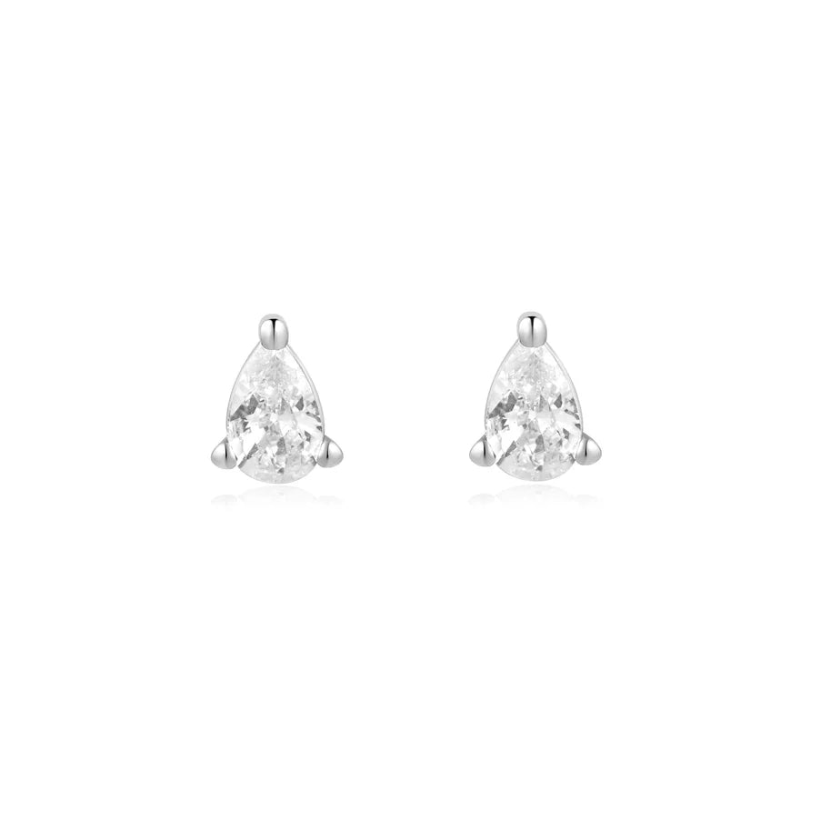 Ania Haie - Pear Stud Earrings - Silver