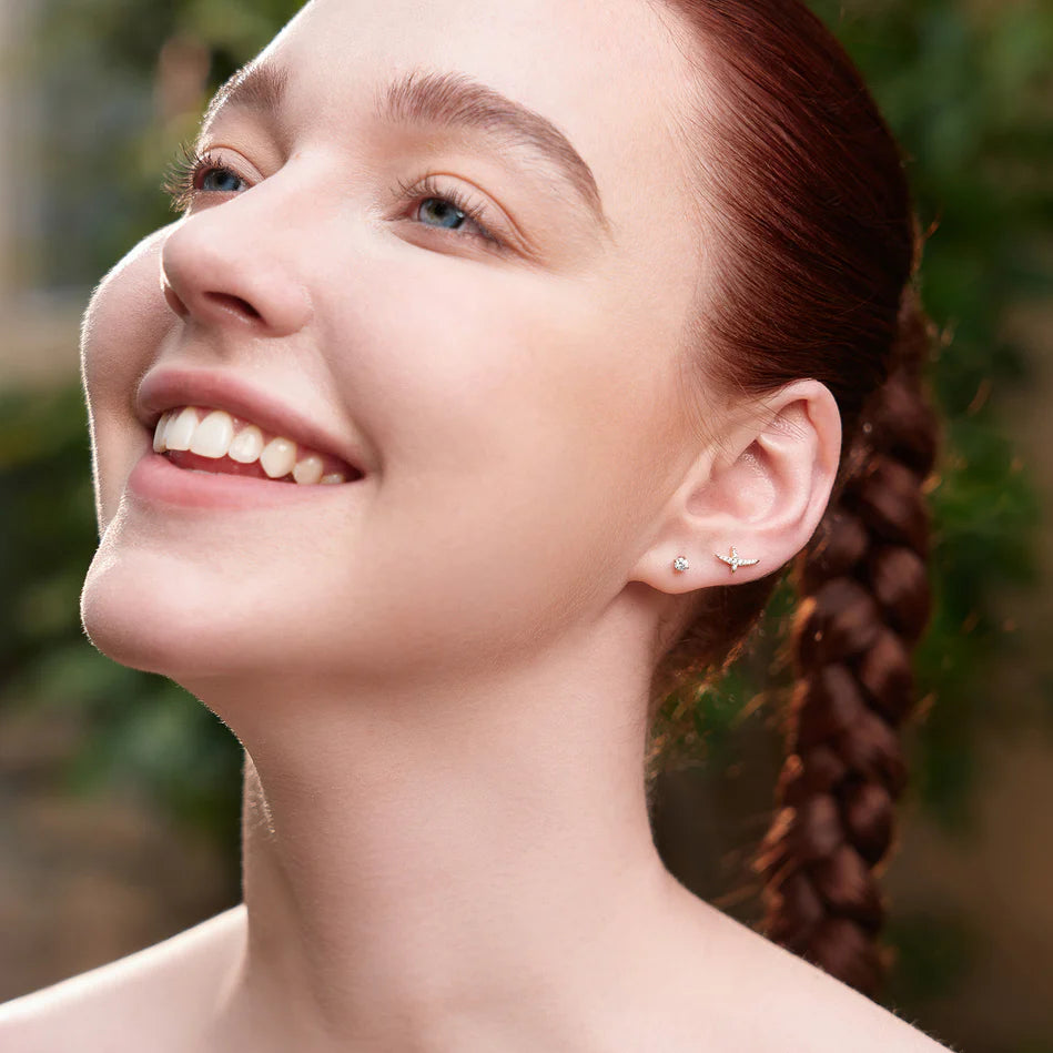 Ania Haie - Solitaire Stud Earrings - Gold