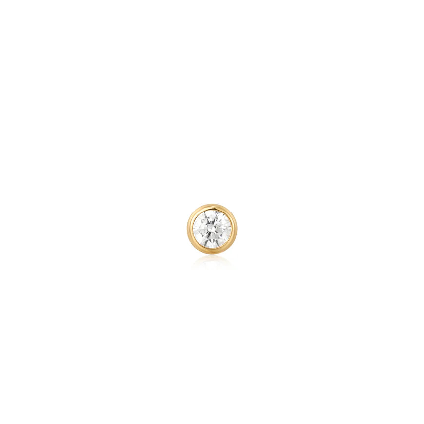 Ania Haie - Solitaire CZ Barbell Earring - Gold