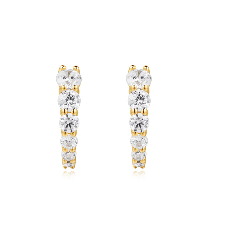 Ania Haie - Pavé Huggie Earrings - Gold