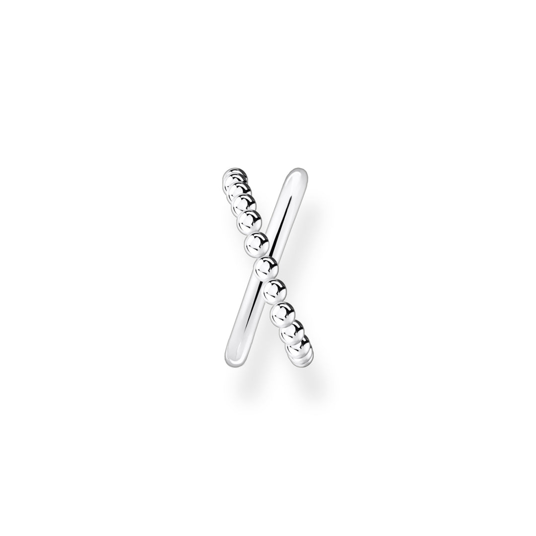 Thomas Sabo - Criss Cross Dots Single Ear Cuff Earring - Silver