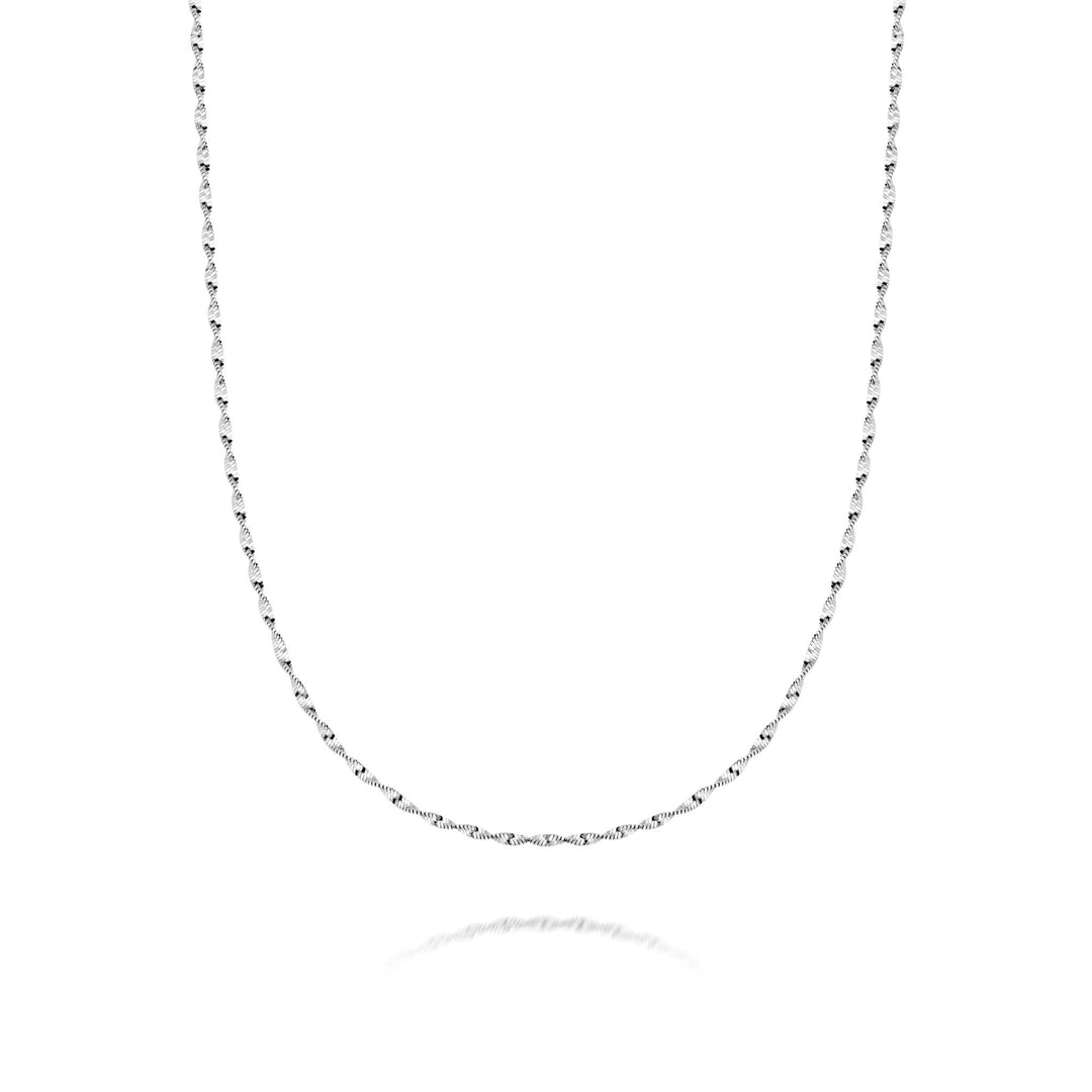 Daisy London - Helix Twisted Chain Necklace - Silver