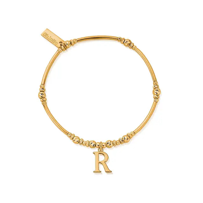 ChloBo - Iconic Initial 'R' Bracelet - Gold