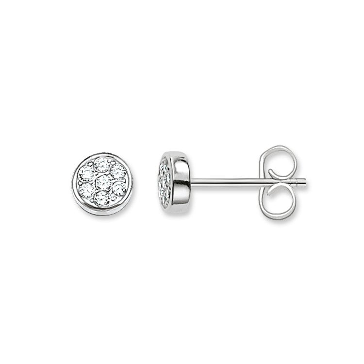 Thomas Sabo - Sparkling Circle Stud Earrings - Silver