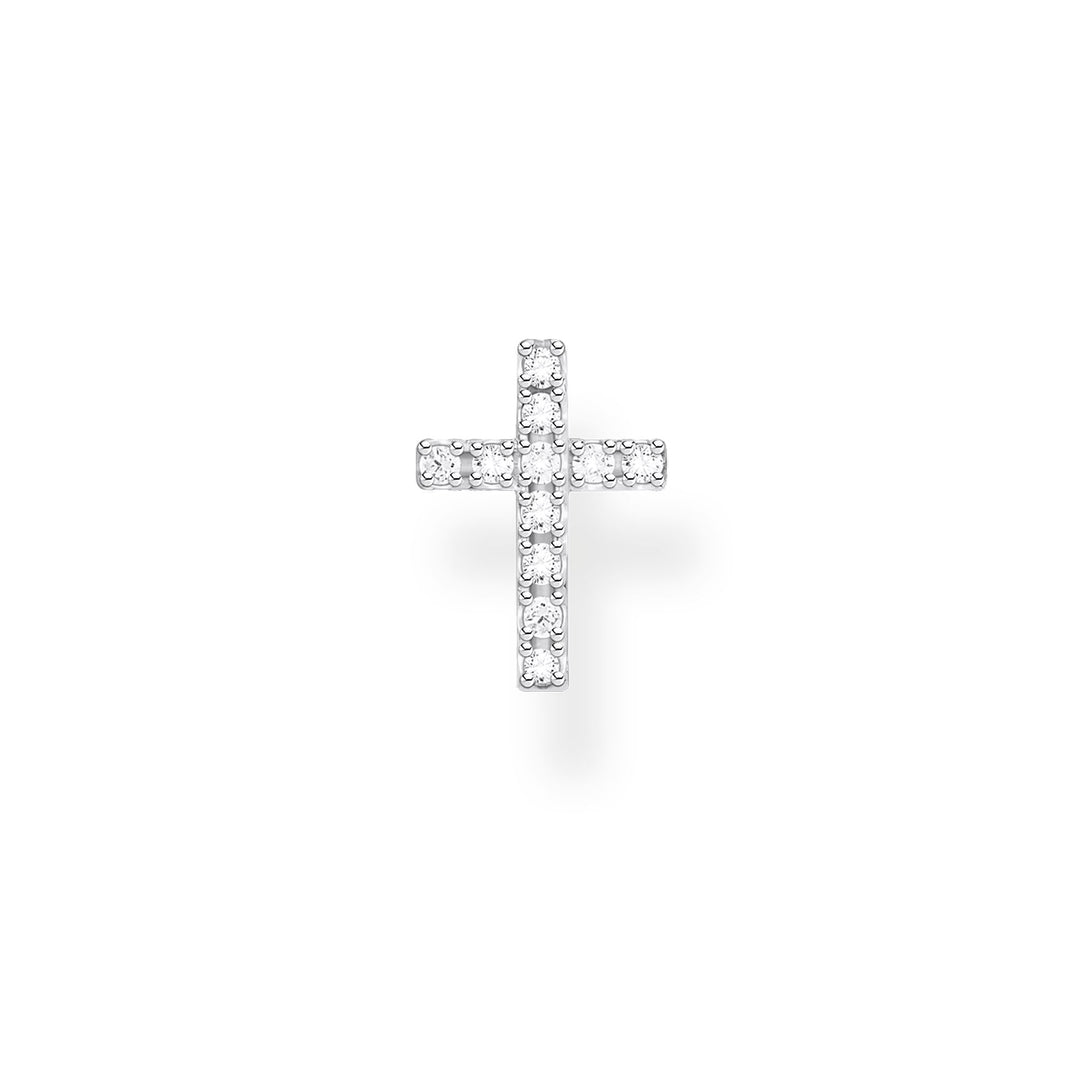 Thomas Sabo - Silver Zirconia Cross Single Ear Stud