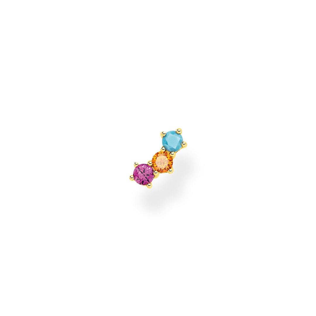 Thomas Sabo - Yellow Gold Multicolour Single Ear Stud Climber