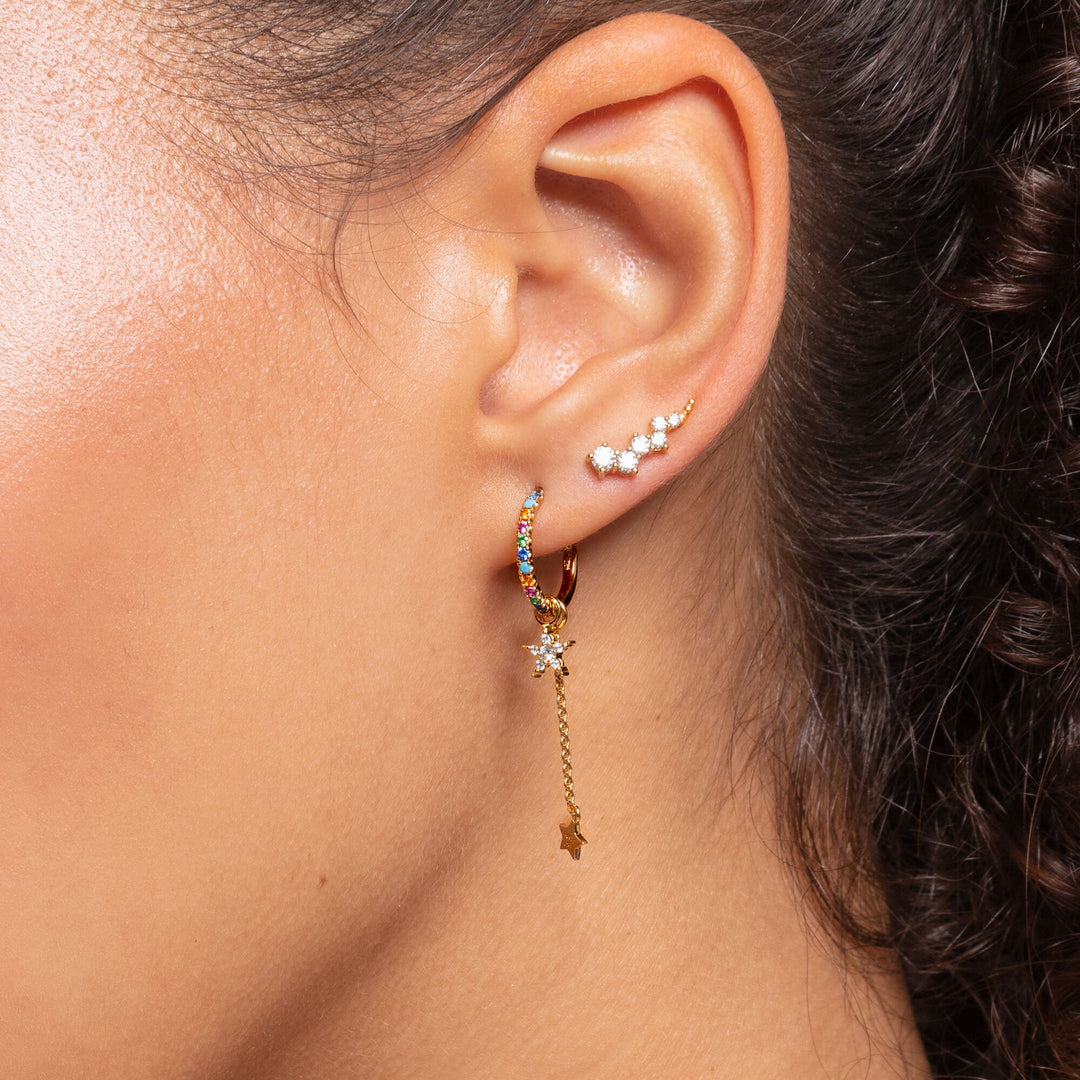 Thomas Sabo - White Stones Ear Climbers Gold