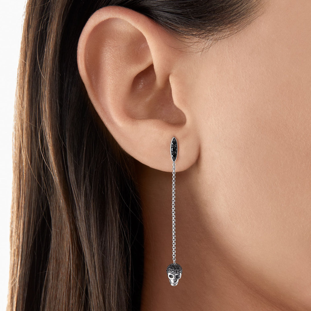 Thomas Sabo - Silver Skull Drop Earrings