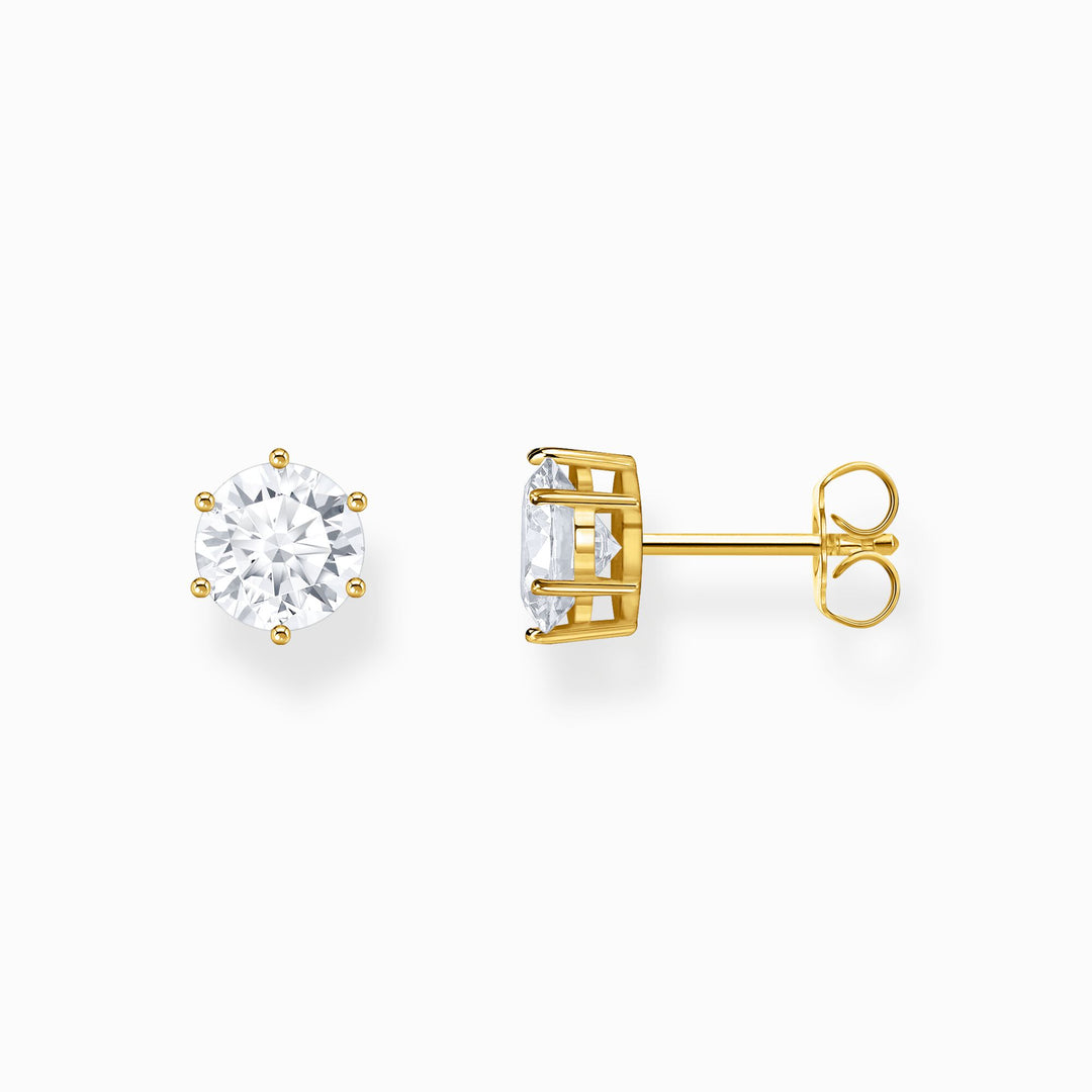 Thomas Sabo - White CZ Big Earrings - Gold