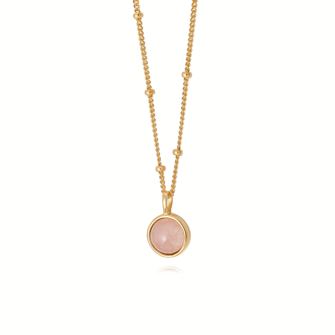 Daisy London - Rose Quartz Healing Necklace - Gold
