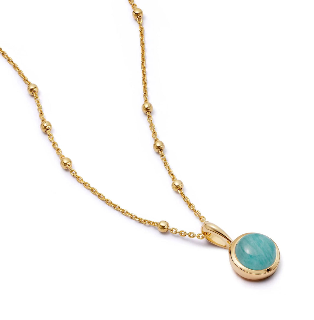 Daisy London - Amazonite Healing Stone Necklace - Gold