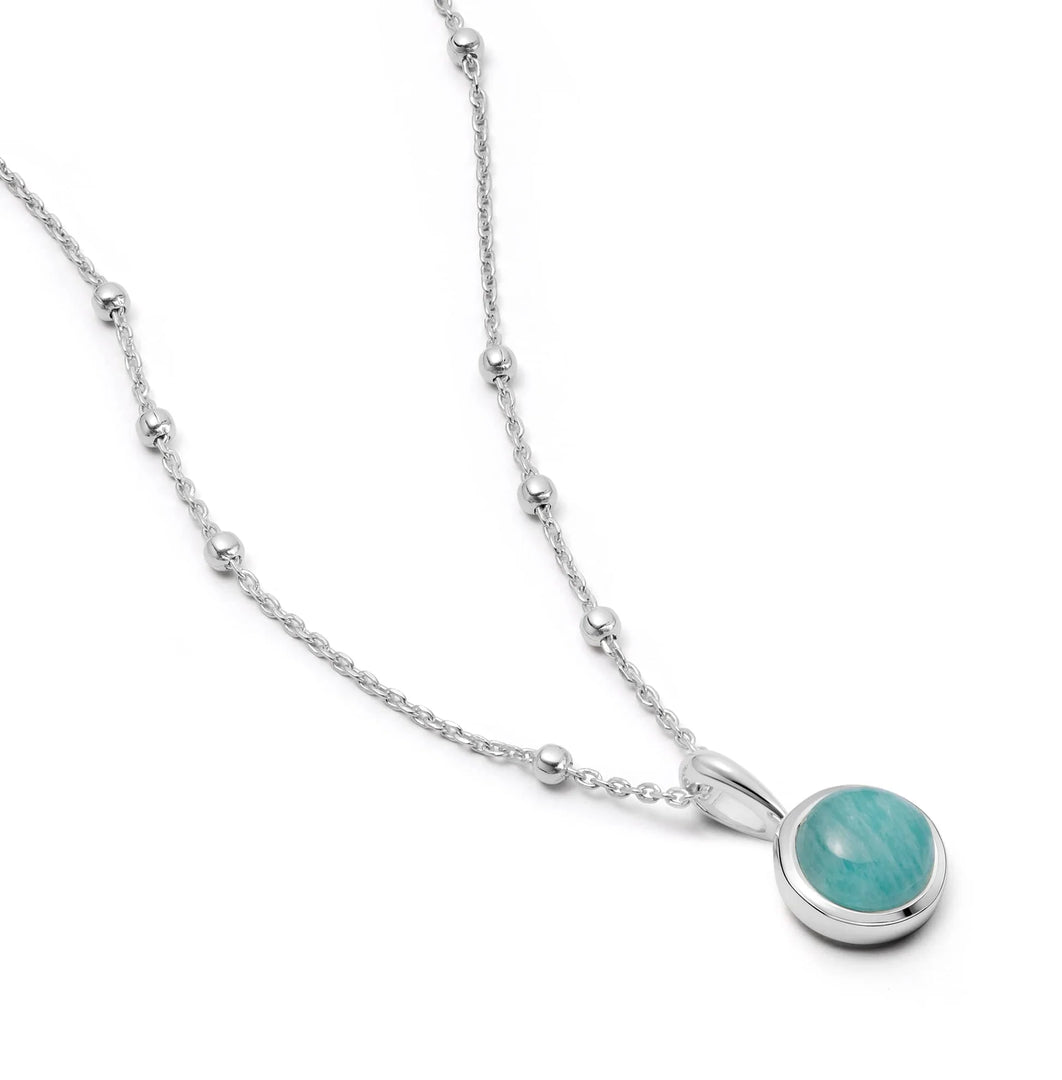 Daisy London - Amazonite Healing Stone Necklace - Silver