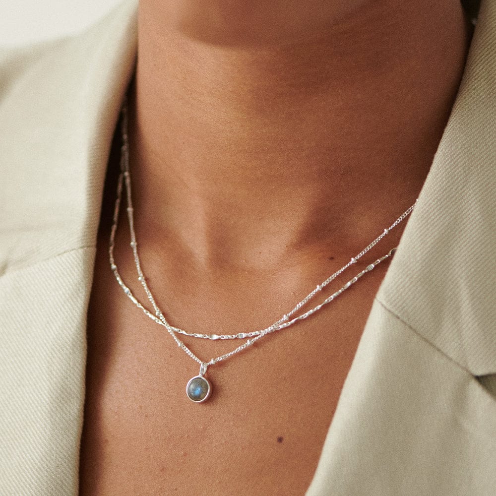 Daisy London - Labradorite Healing Stone Necklace - Silver