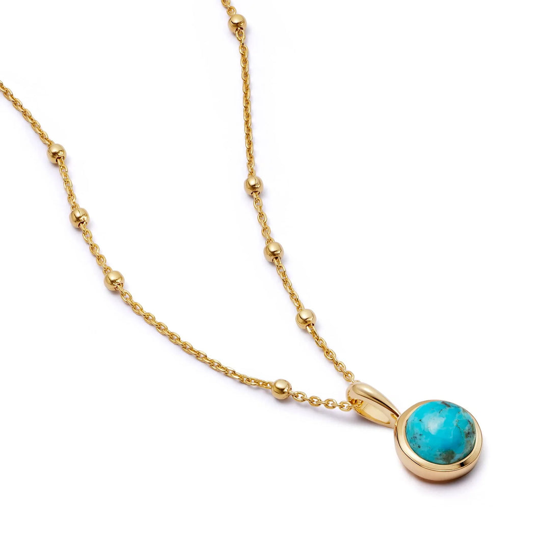 Daisy London - Turquoise Healing Stone Necklace - Gold