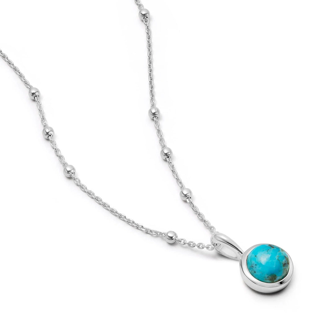 Daisy London - Turquoise Healing Stone Necklace - Silver