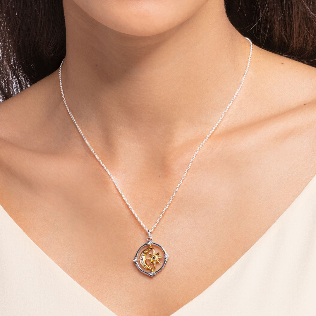 Thomas Sabo - Gold Star and Moon Necklace - Silver