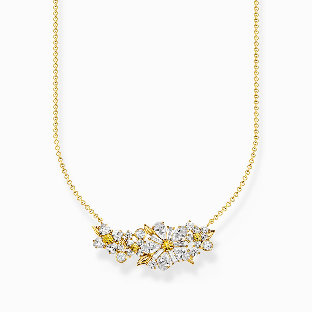 Thomas Sabo - Lovely Daisy CZ Flower Necklace - Gold