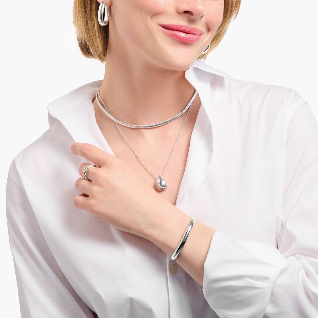 Thomas Sabo - Organic Drop Shape Necklace - Silver