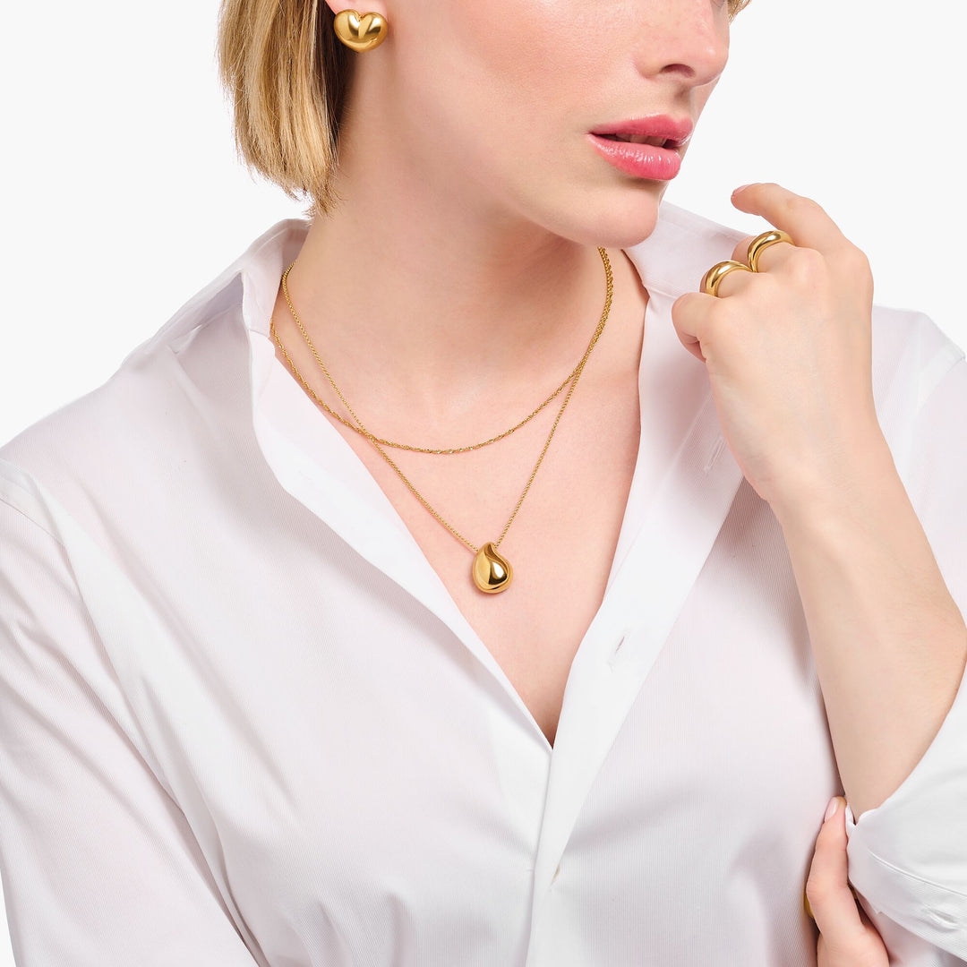 Thomas Sabo - Organic Drop Shape Necklace - Gold