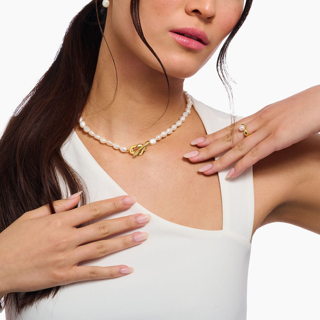 Thomas Sabo - Natural Beauty Pearl Necklace - Gold