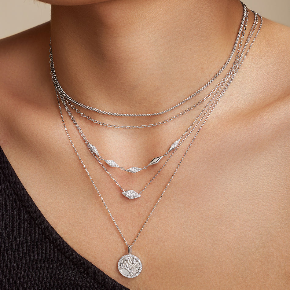 Ania Haie - Multi Sparkle Necklace - Silver