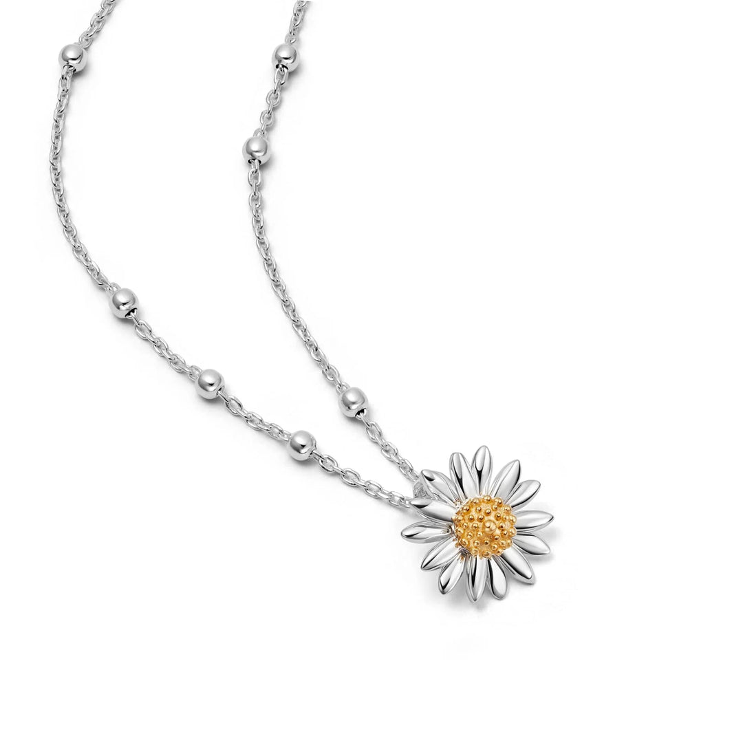 Daisy London - Small English Daisy Necklace - Silver