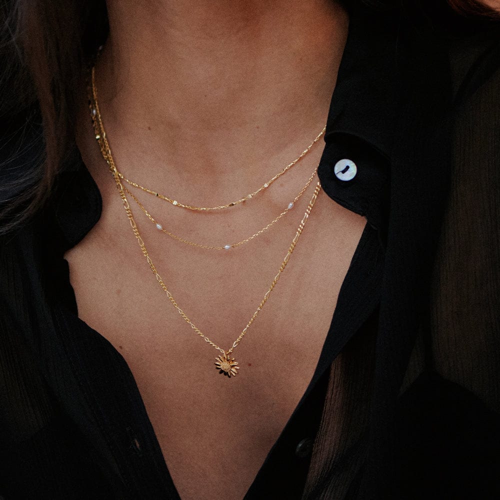 Daisy London - English Daisy Necklace 12mm - Gold