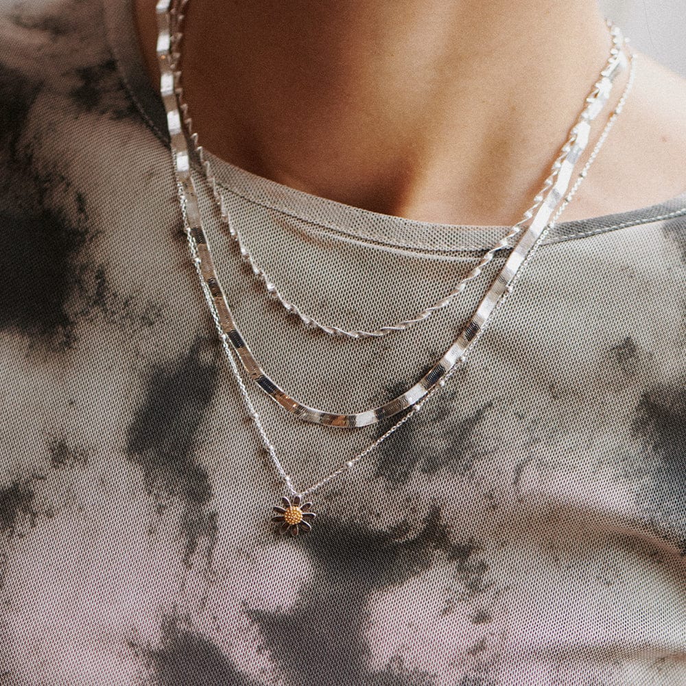 Daisy London - Marguerite Daisy Necklace - Silver