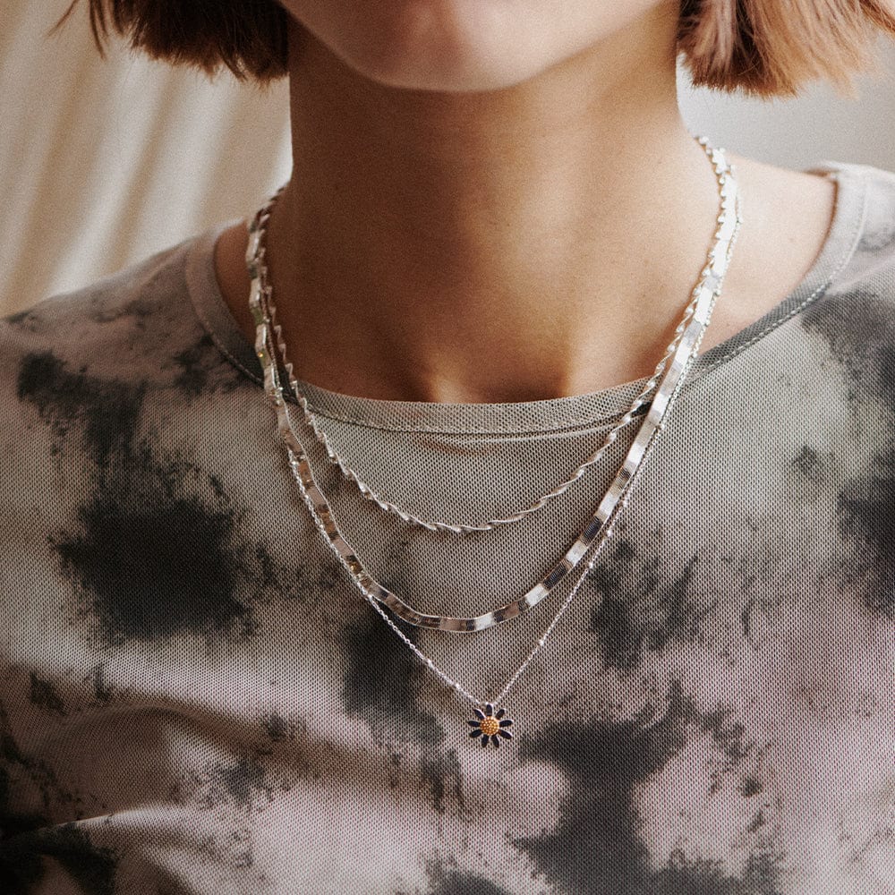 Daisy London - Marguerite Daisy Necklace - Silver