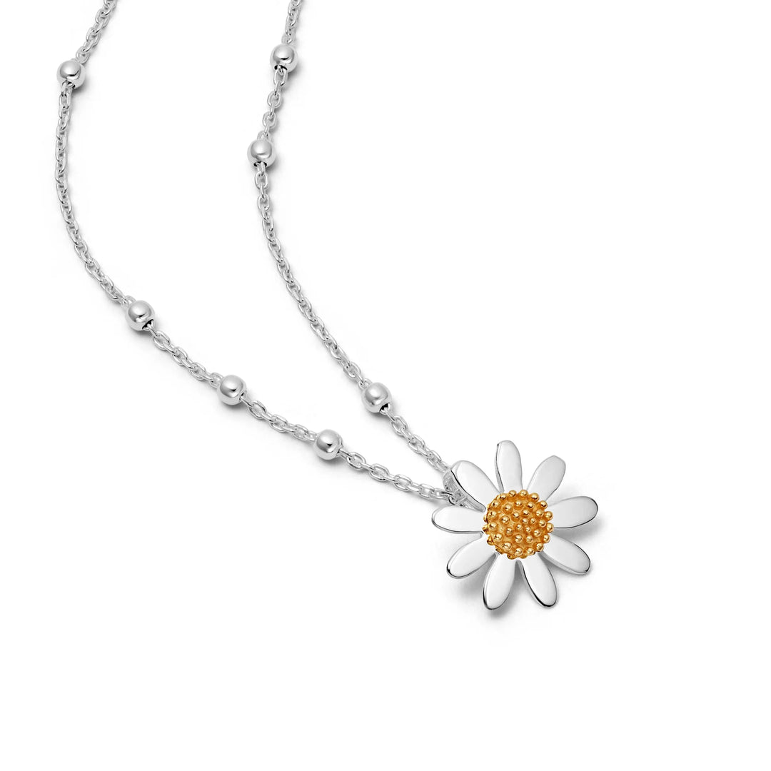 Daisy London - Marguerite Daisy Necklace - Silver