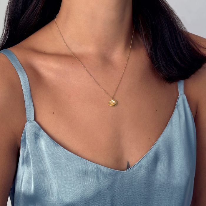 Alex Monroe - Open Shell & Opal Necklace - Silver