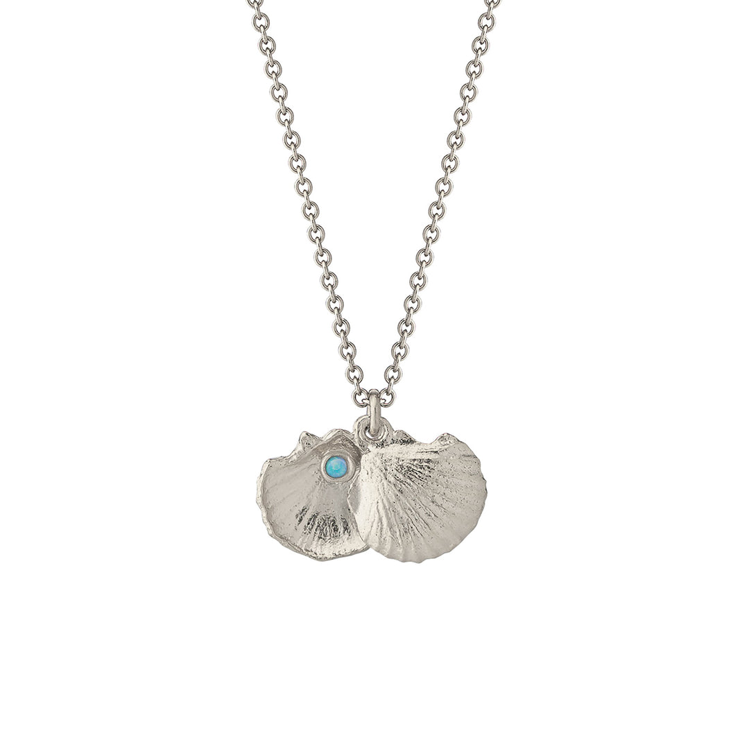 Alex Monroe - Open Shell & Opal Necklace - Silver