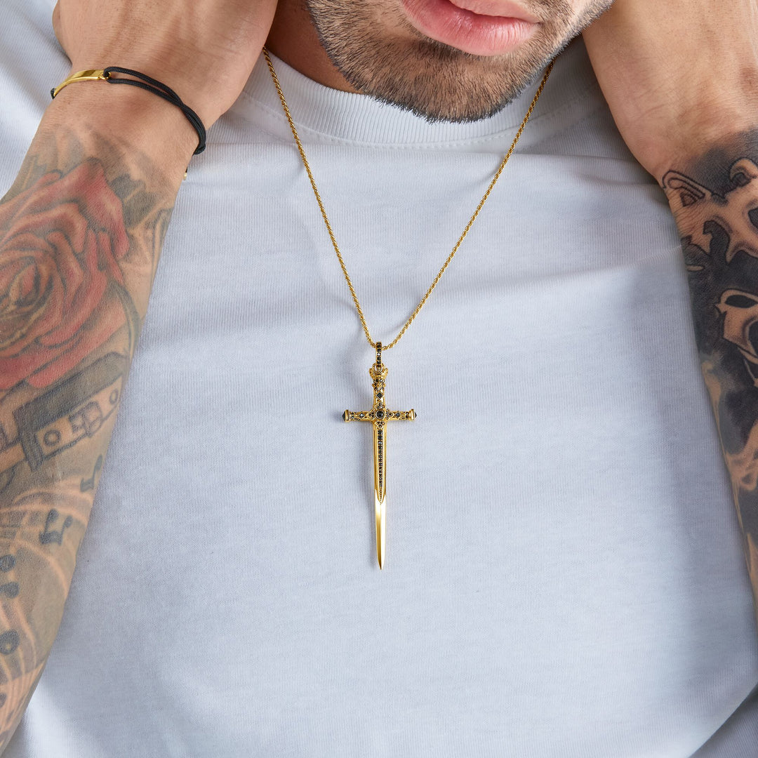 Thomas Sabo - Gold Cross Sword Pendant