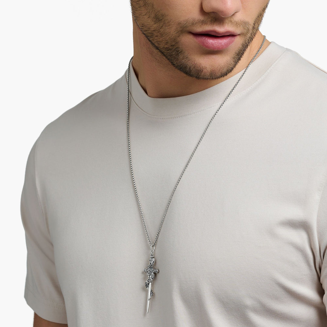 Thomas Sabo - Silver Cross Sword with Snake Pendant