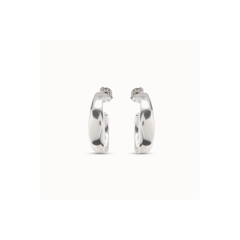 UNOde50 - Wide Hoop Earrings - Silver