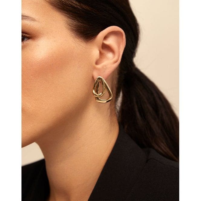 UNOde50 - Connected Earrings - Gold