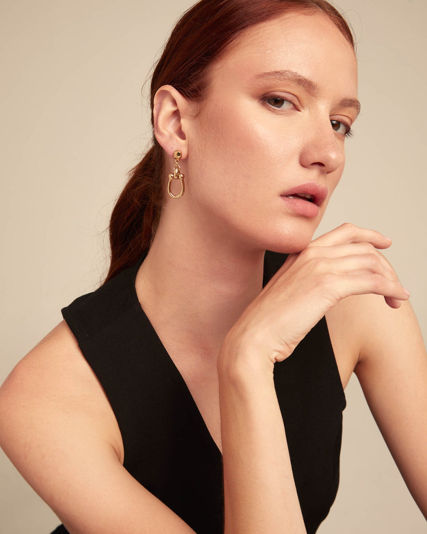 UNOde50 - Link Earrings - Gold