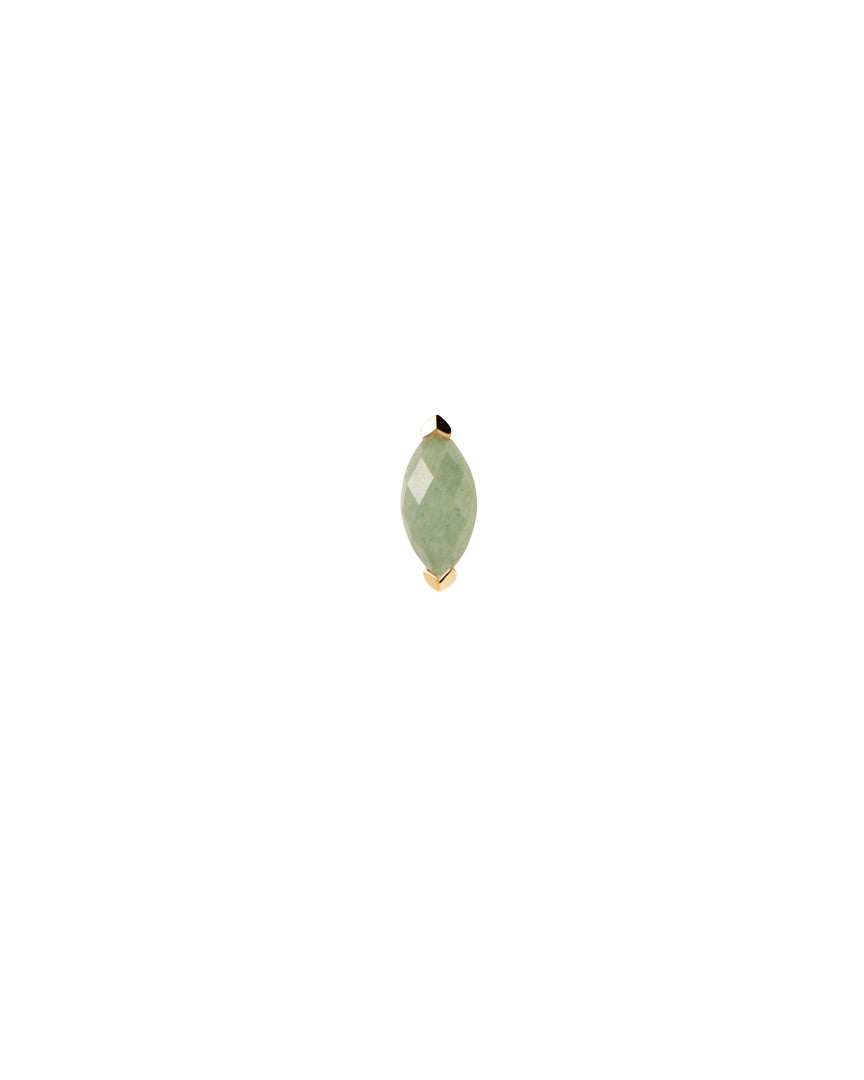 PDPAOLA - Green Aventurine Nomad Single Earring - Gold