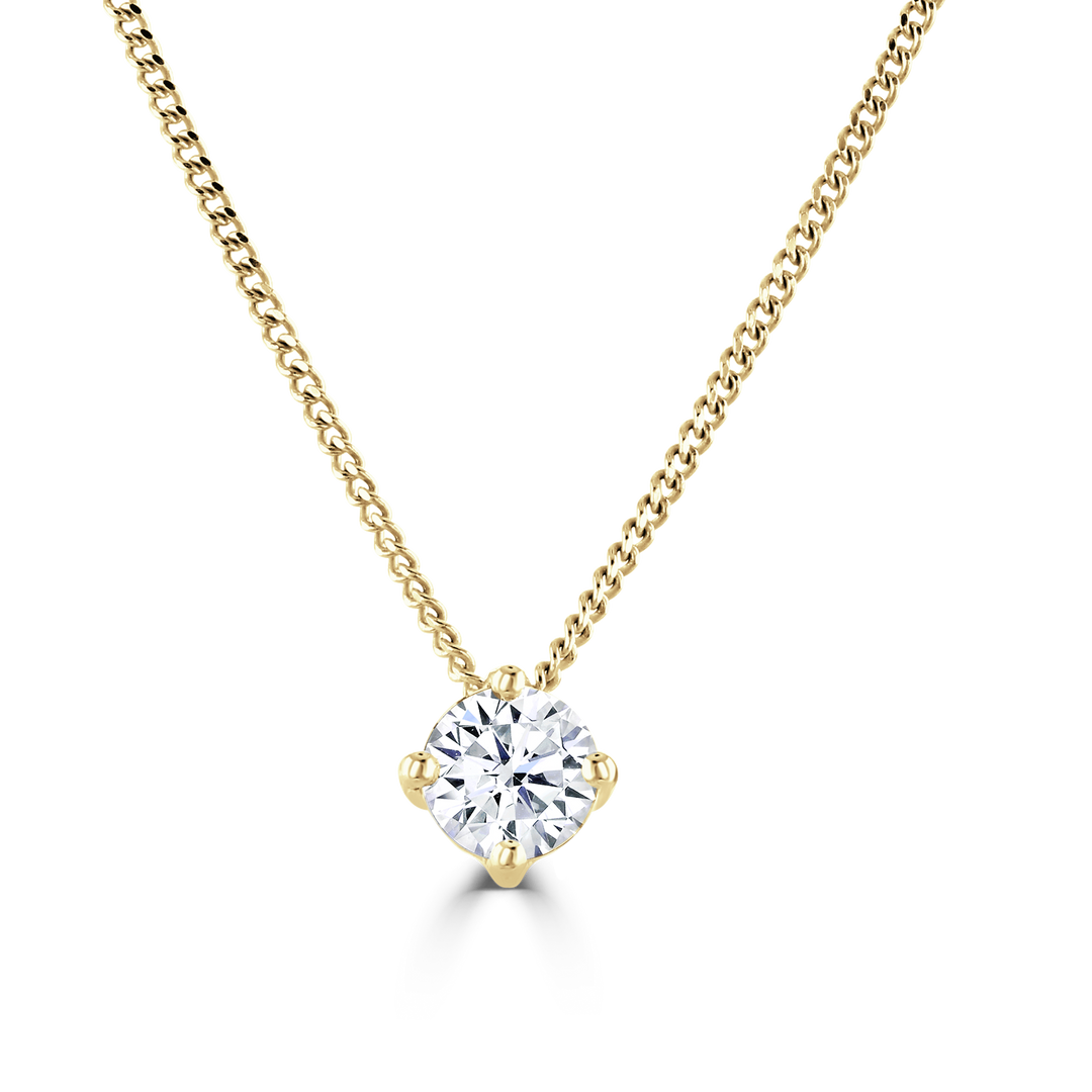 Brown & Newirth - Ava 4-Claw Diamond Necklace - 9kt Yellow Gold
