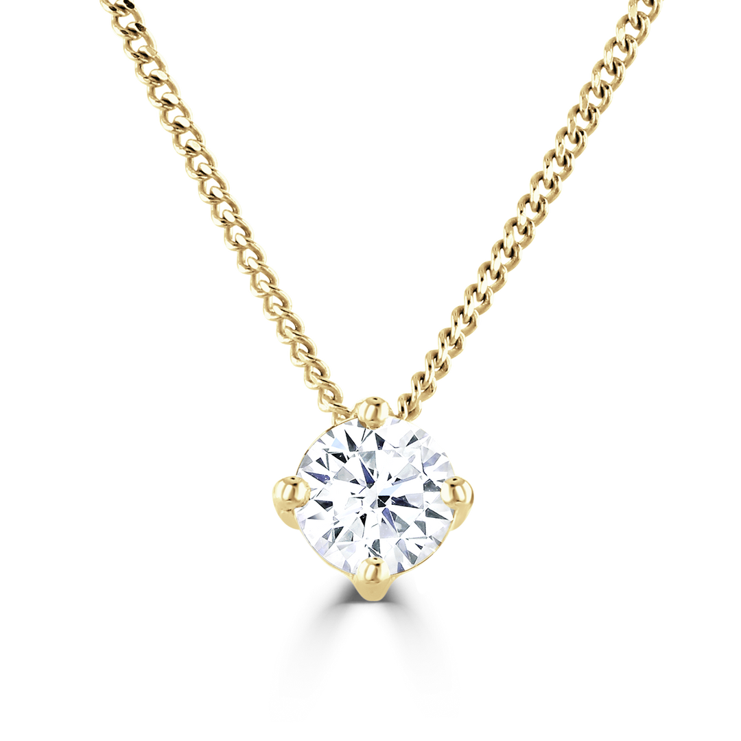 Brown & Newirth - Ava 4-Claw Diamond Necklace - 9kt Yellow Gold