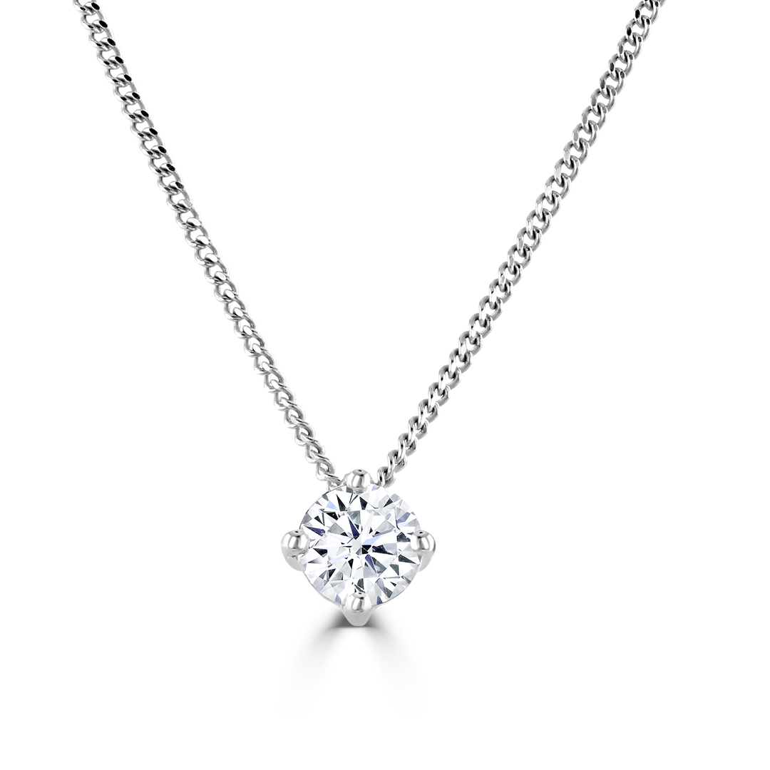 Brown & Newirth - Ava 4-Claw Diamond Necklace - 9kt White Gold