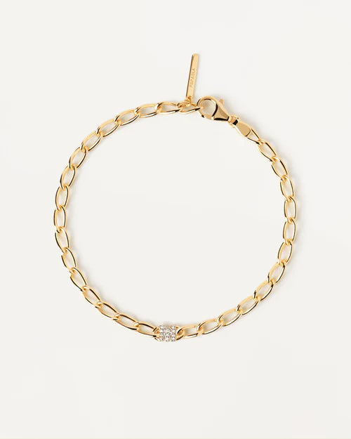 PDPAOLA - Letter 'M' Chain Bracelet - Gold