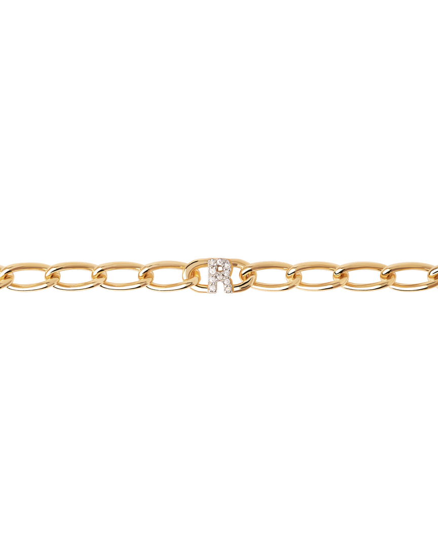 PDPAOLA - Letter 'R' Chain Bracelet - Gold