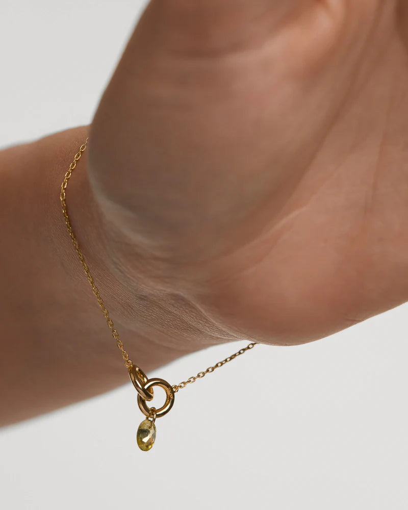 PDPAOLA - Green Lily Bracelet - Gold