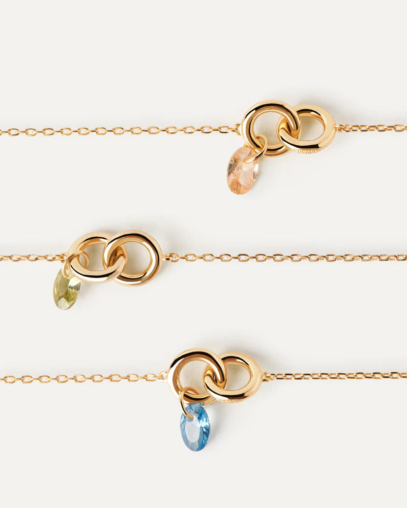 PDPAOLA - Green Lily Bracelet - Gold