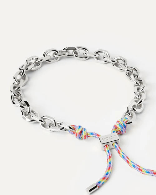 PDPAOLA - Prisma Essential Rope and Chain Bracelet - Silver